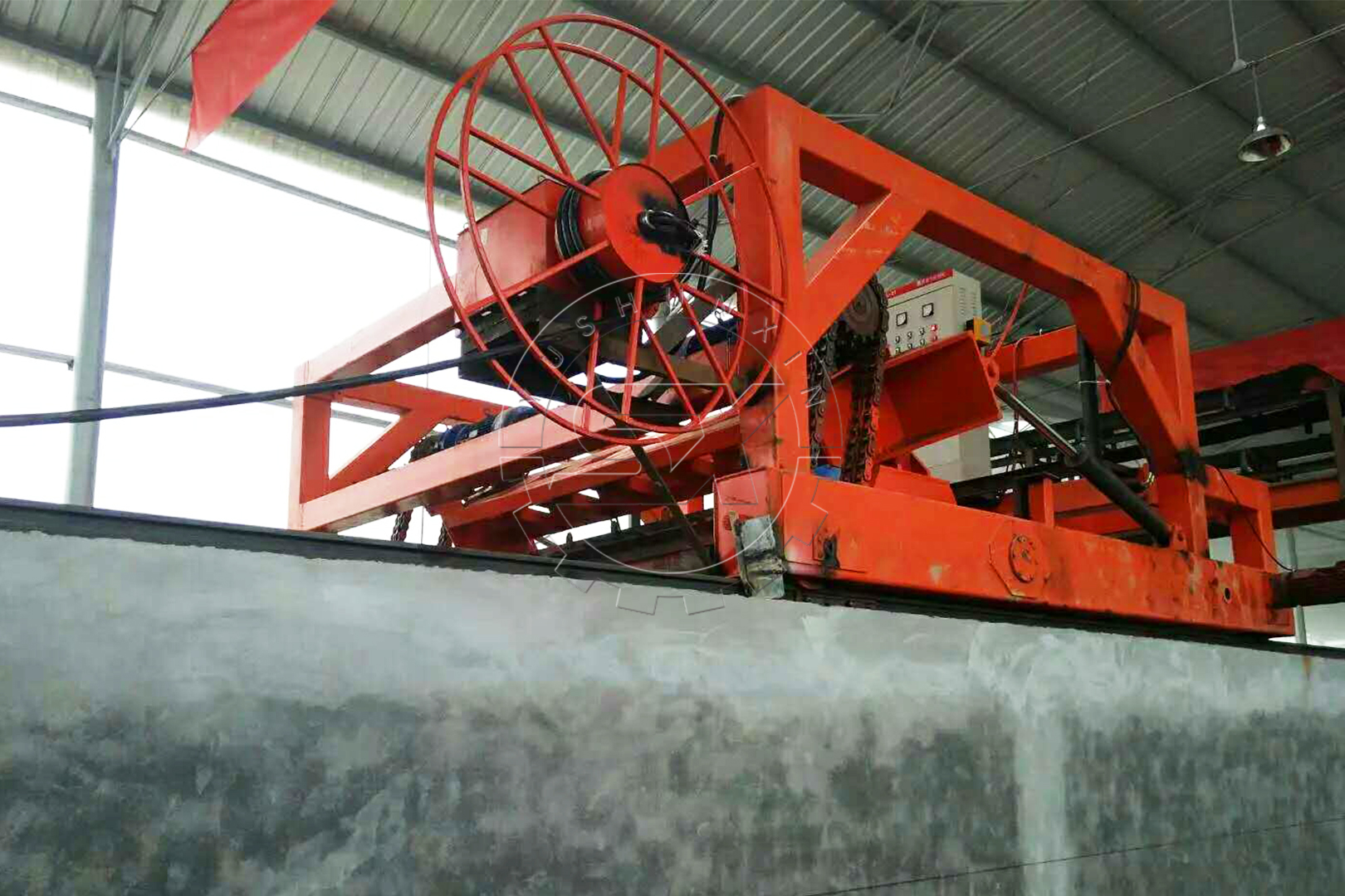 Chain Plate Type Compost Turner in an Organic Fertilizer Factory