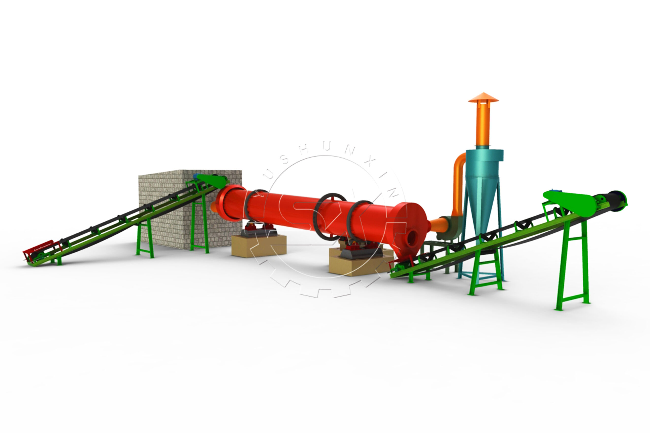 Chain crushing machine for compound fertilizer