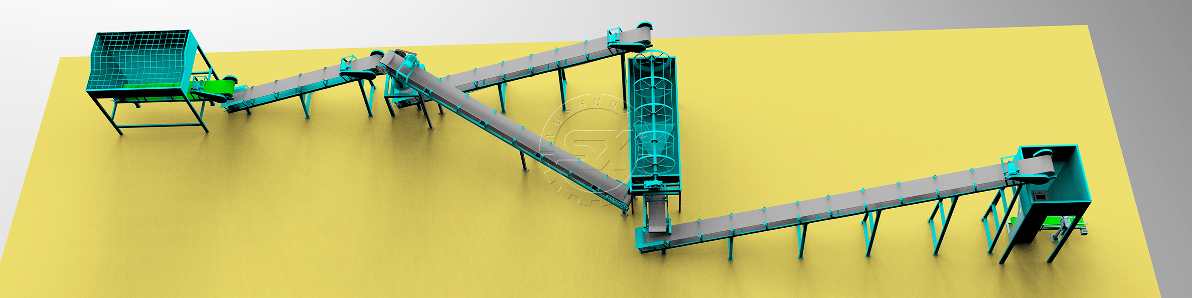 Medium Powder Fertilizer Production Line with an Hourly Output of 1 Ton