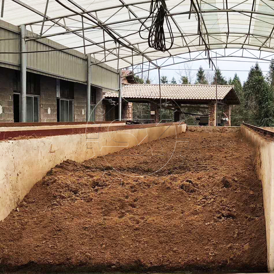 Groove Type Composting in Fertilizer Making Plant