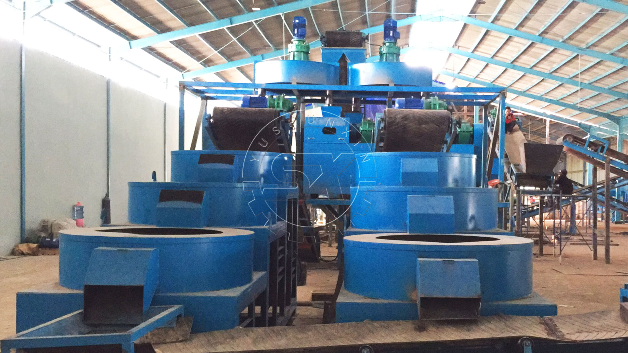 Polishing Machine in Indonesian Fertilizer Production Line