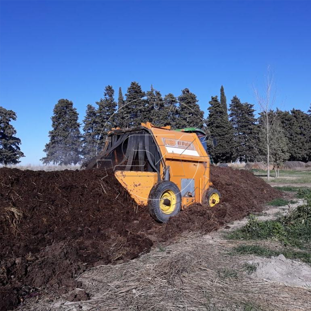 The process of composting animal manure
