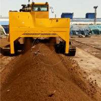 WIndrow composting in organic fertilizer plant