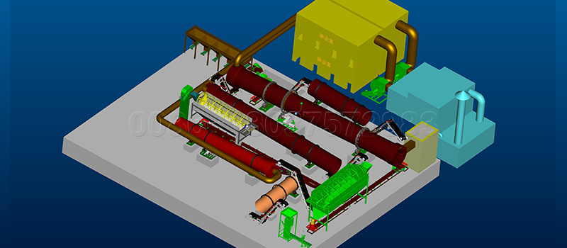 The design of 10 t/h rotary drum granulation line